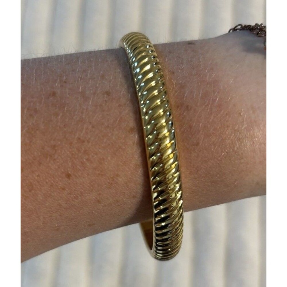 LILLY PULITZER 2015 Goldtone Roped Bracelet EUC Old Money Basic Jewelry Gift